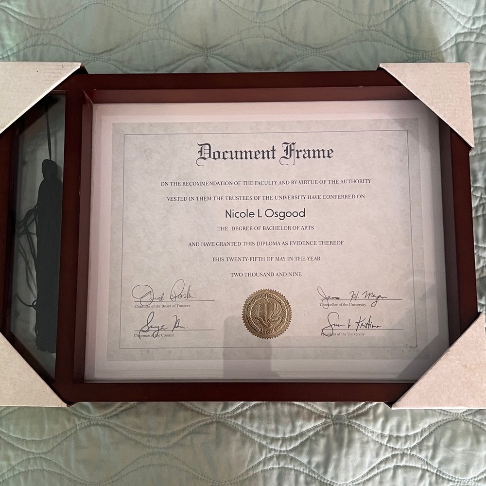 Wooden Document Frame/Shadow Box